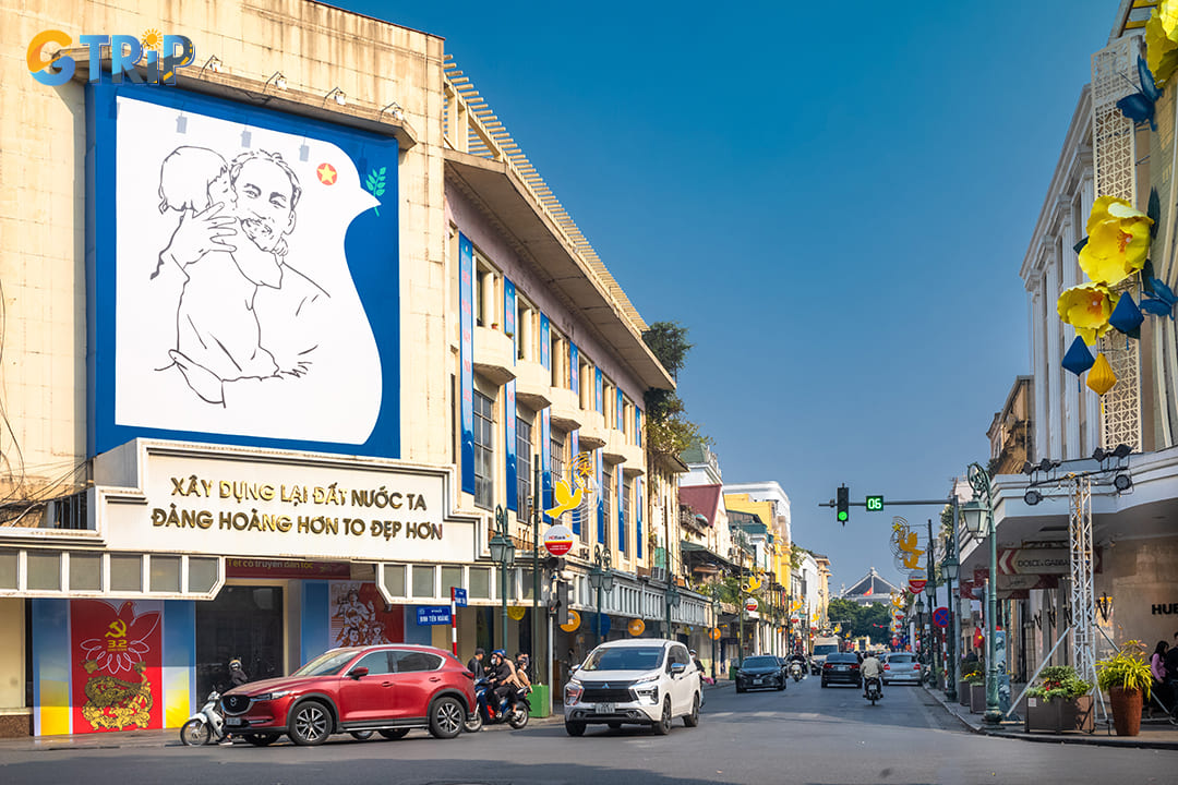 Trang Tien Plaza stands as the district's premier luxury shopping destination, housed in a renovated colonial-era department store building